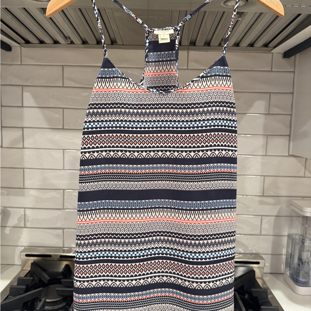 J. Crew Geometric Strappy Top